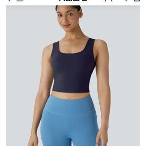 Halara U Neck Crossover Barre Ballet Dance Tank Top A-C Cups sz xL